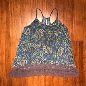Mossimo Paisley Lace Trim Tank (Medium)